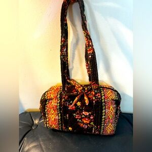 Vera Bradley Black and Red Quilted Shoulder Bag